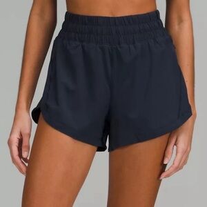 LULULEMON TRACK THAT HIGH-RISE LINED SHORT  5” navy)